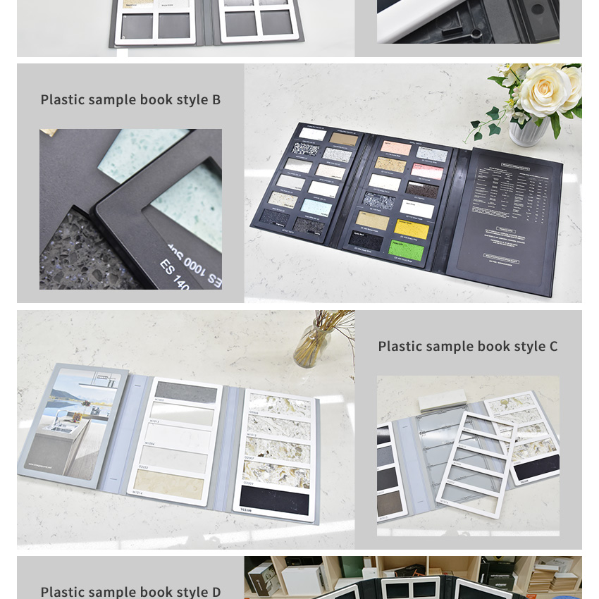 High Quality Plastic Marble Mosaic Granite Sample Display Books