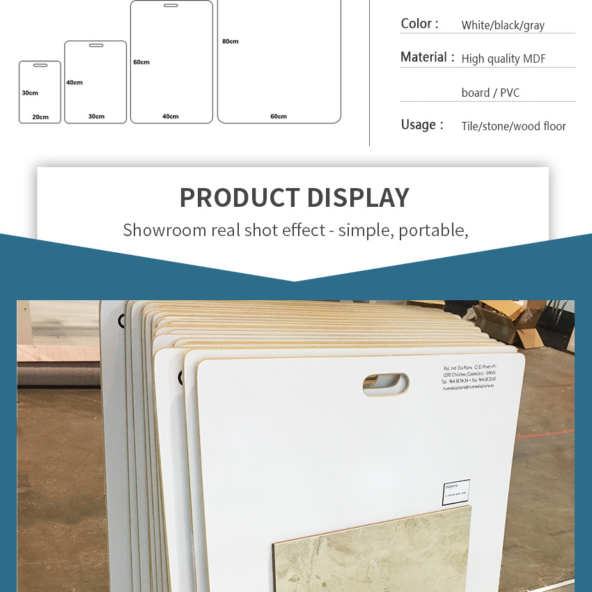 Ceramic marble mosaic tile Display Sample Board high quality MDF