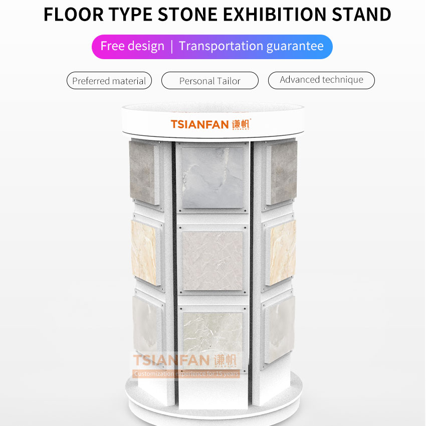 Customize rotatable display for quartz stone sample display frame-SG1010