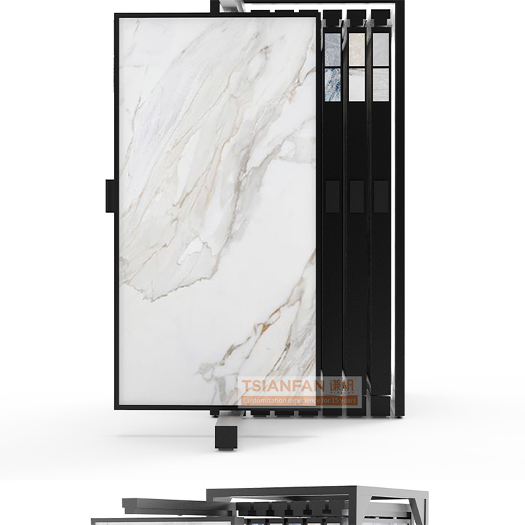 Marble Push Pull Stone Sample Rack Ceramic Tile Showroom Display Stand