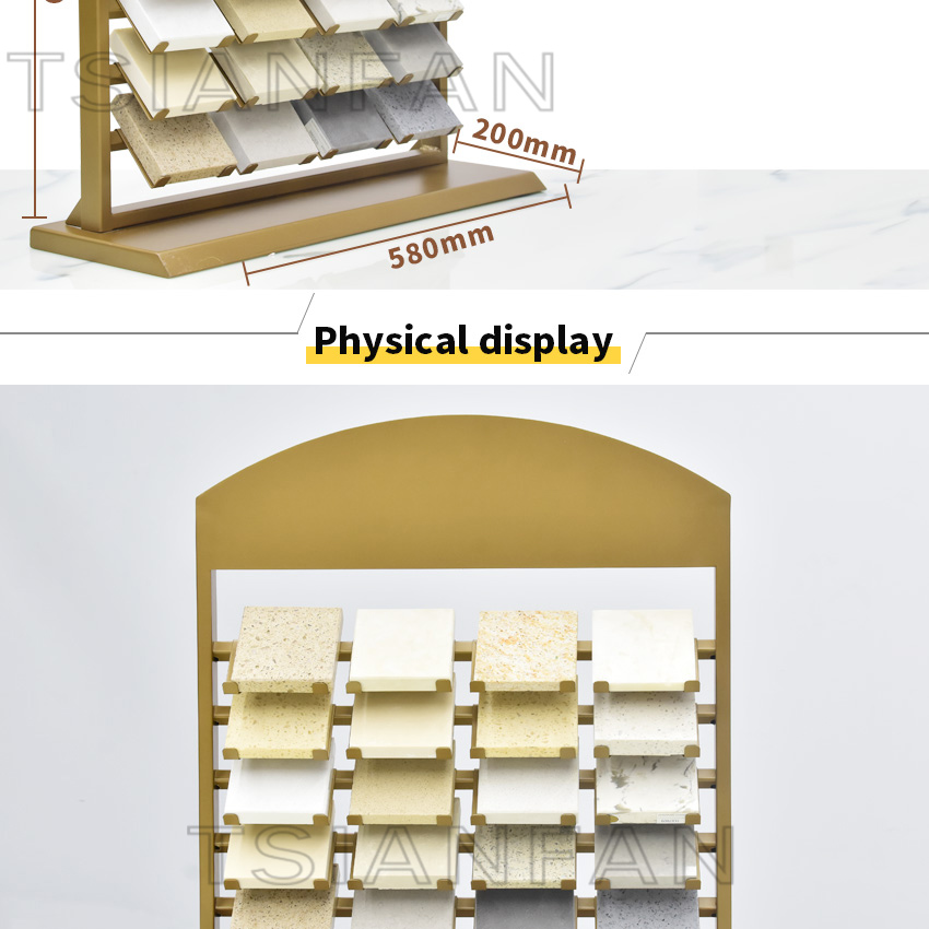 Quartz Stone Countertop Display Rack Stand Metal Marble Tiles Sample