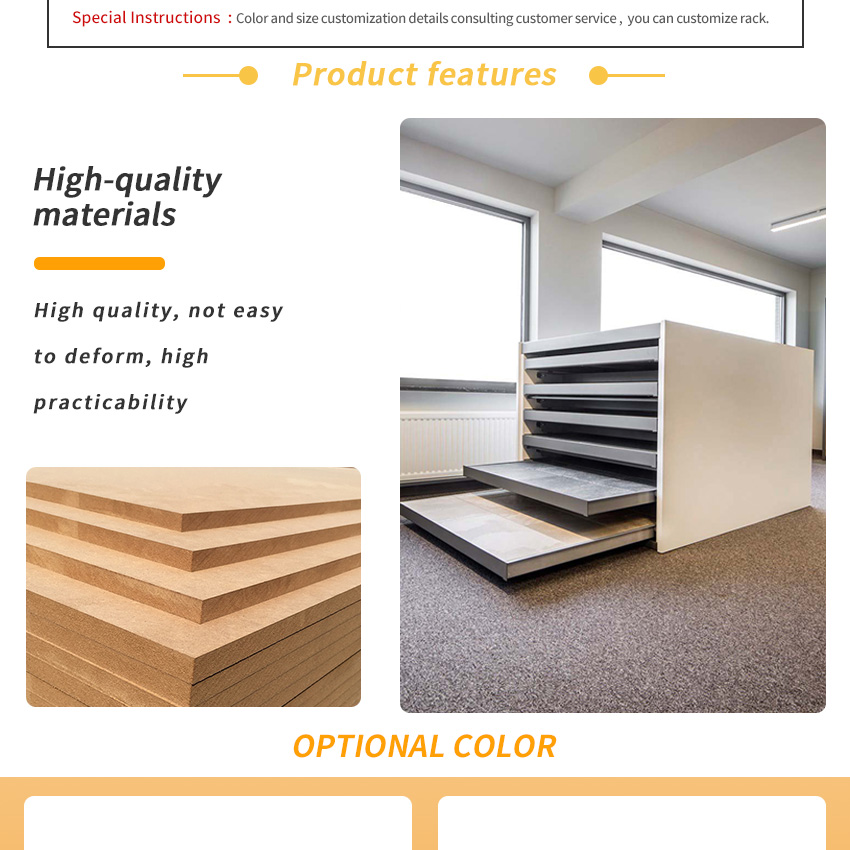 Sliding Display Drawer Tile Quartz Granite Marble Sample Cabinet Stand