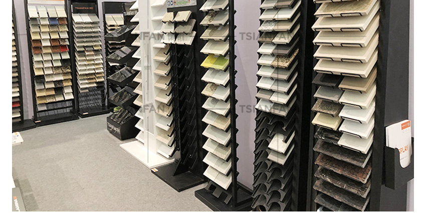 Tile Stone Marble Granite Stone Tower Ceramic Tile Display Metal Rack LD024-2
