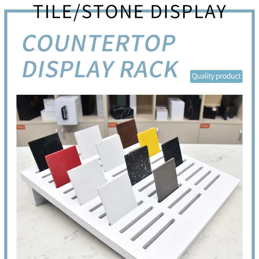 New Design Factory Mosaic Tile Metal stone sample Countertop display rack