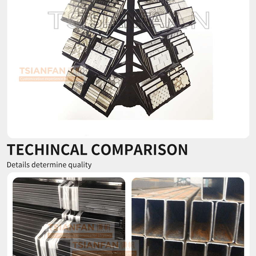 mosaic sample rotating display rack Natural stone Metal ceramic tile board multilayer display frame ML005