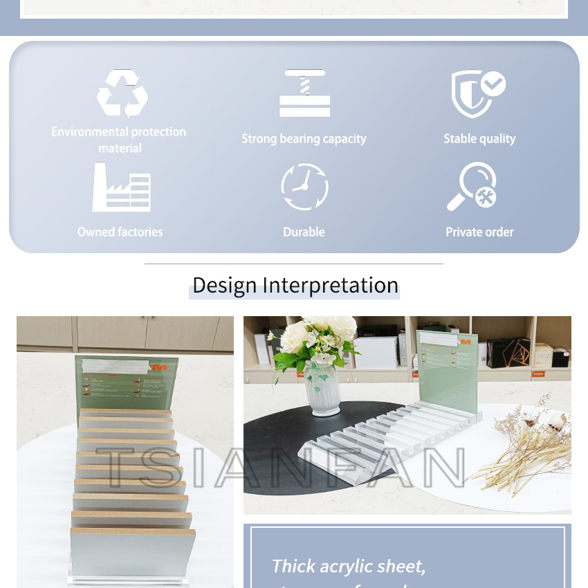 Stone Wooden Mdf Countertop Display For Showroom Tile Marble Sample Tabletop Rack