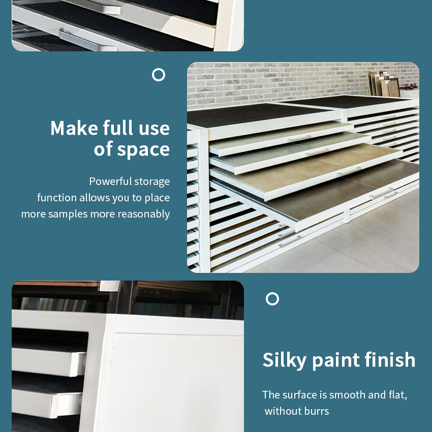 Tile drawer display Tile Board No border drawer display frame