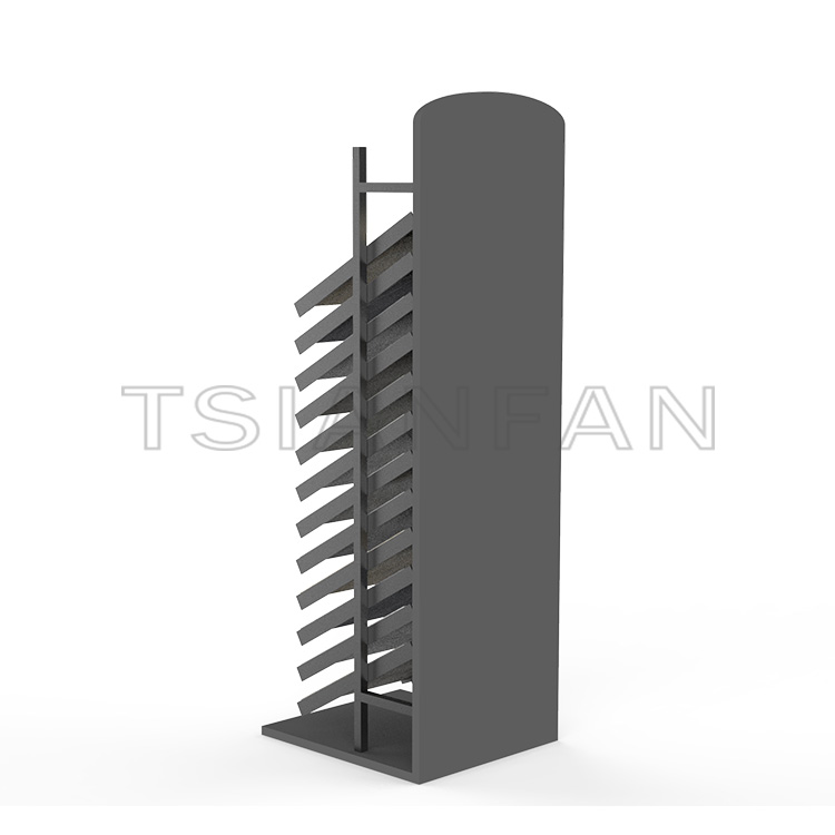 Upright floor-to-ceiling quartz stone display stand slope type-SG111