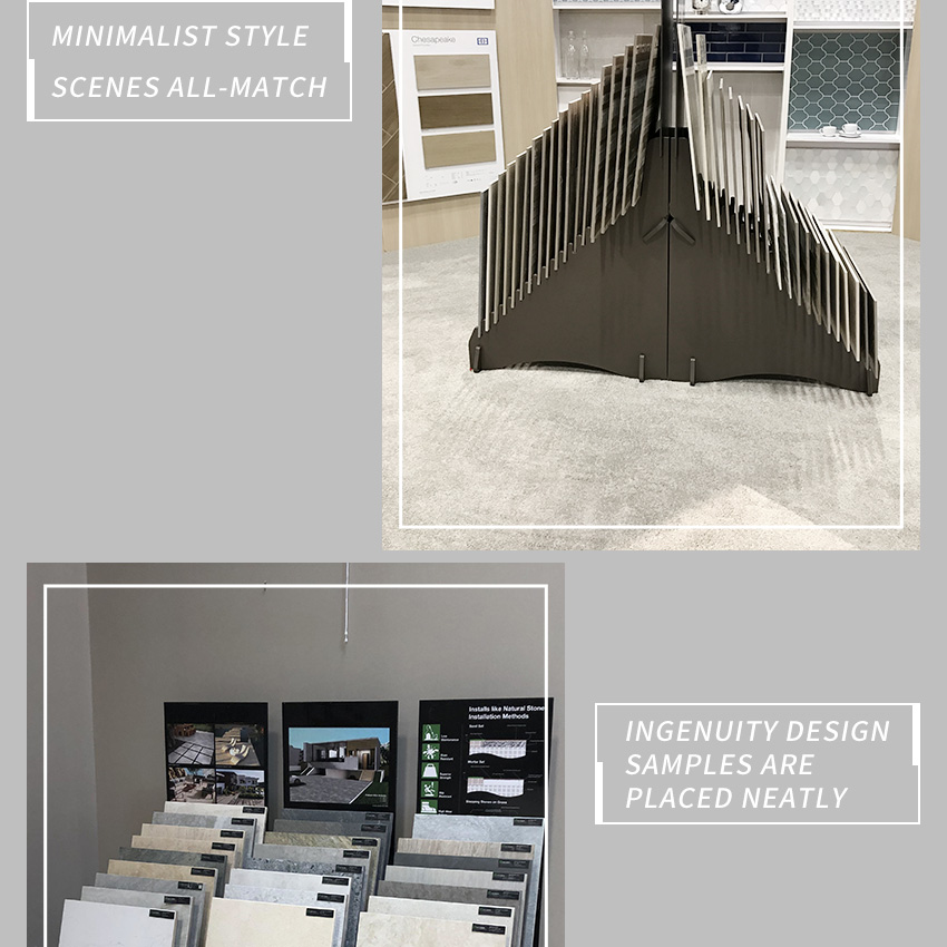 Design Wood Marble Granite Quartz Tile Sample desktop Show Countertop Display Stand