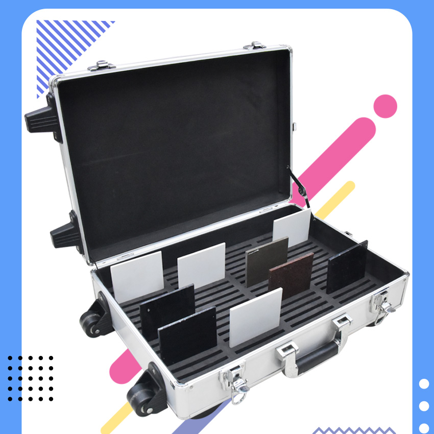Marble Quartz PackagingTile Display Suitcase Case With Wheel