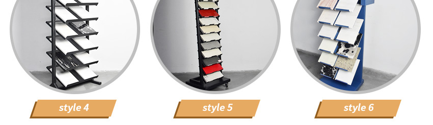Factory Show Waterfall Sample tile Marble Quartz Display Rack SR088