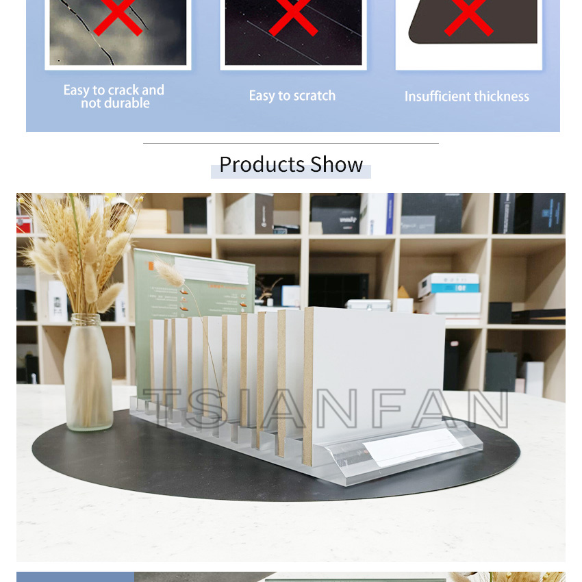 Stone Wooden Mdf Countertop Display For Showroom Tile Marble Sample Tabletop Rack