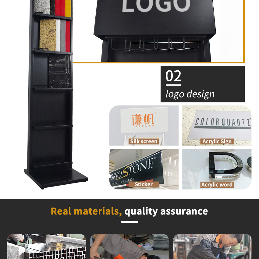 Wholesale Tile Quartz Ceramic Stone Metal Display Floor Standing LD016-5