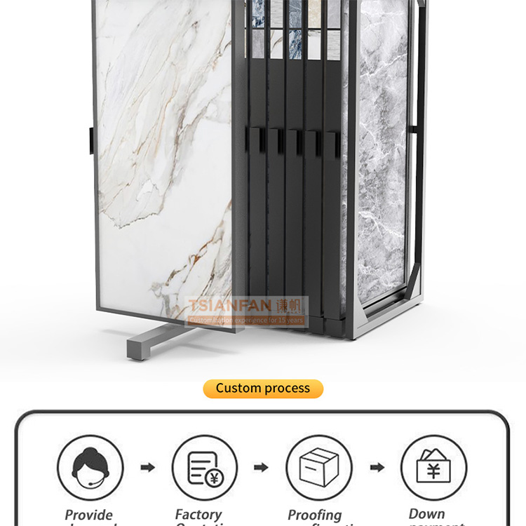 Marble Push Pull Stone Sample Rack Ceramic Tile Showroom Display Stand