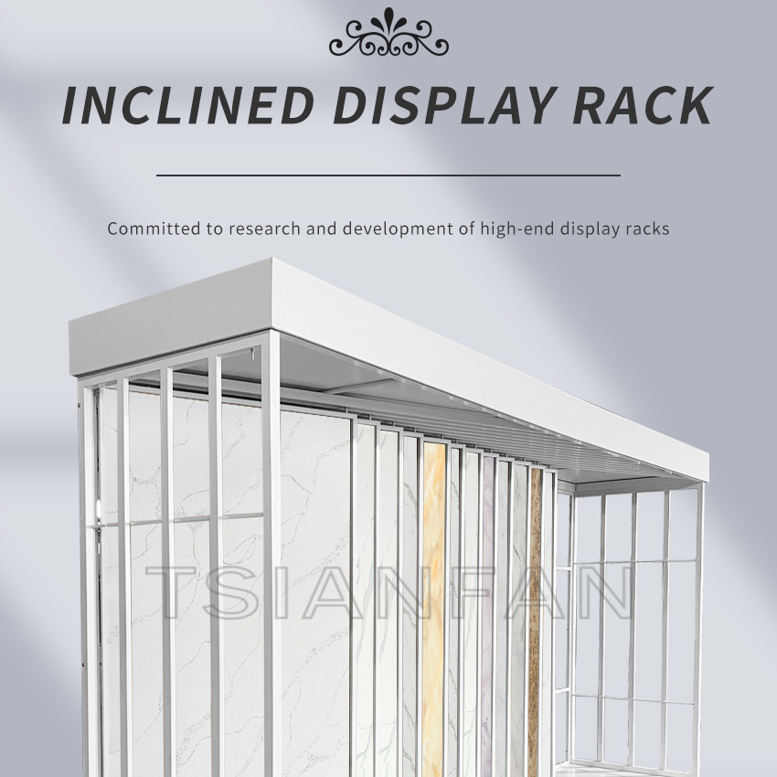 Tile Floor Marble Slab Push Pull Display Stand Factory Showroom Inclined Quartz Stone