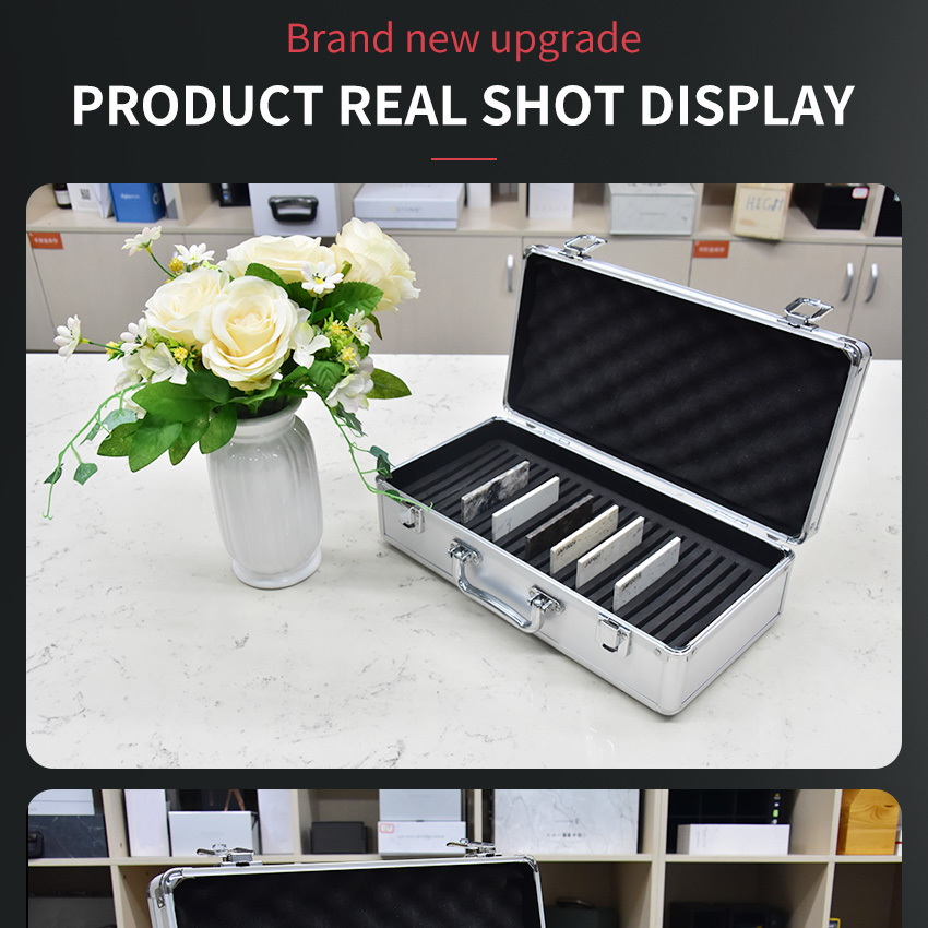 Marble Quartz Case Carry Suitcase Factory Custom Ceramic Tile Display Aluminum Case