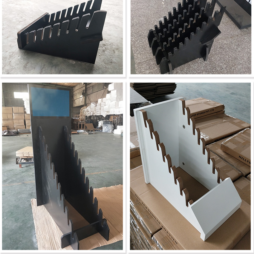Design Wood Marble Granite Quartz Tile Sample desktop Show Countertop Display Stand
