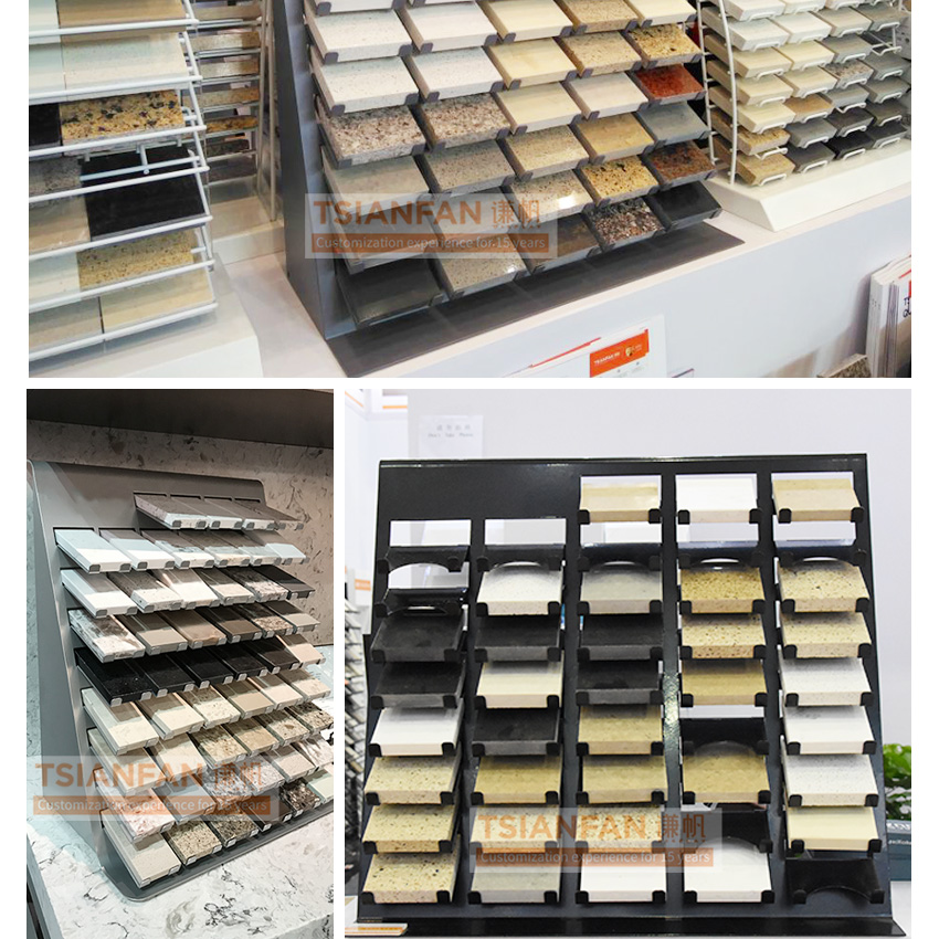 Ceramic tile stone countertop display frame Stone Tablet Rack