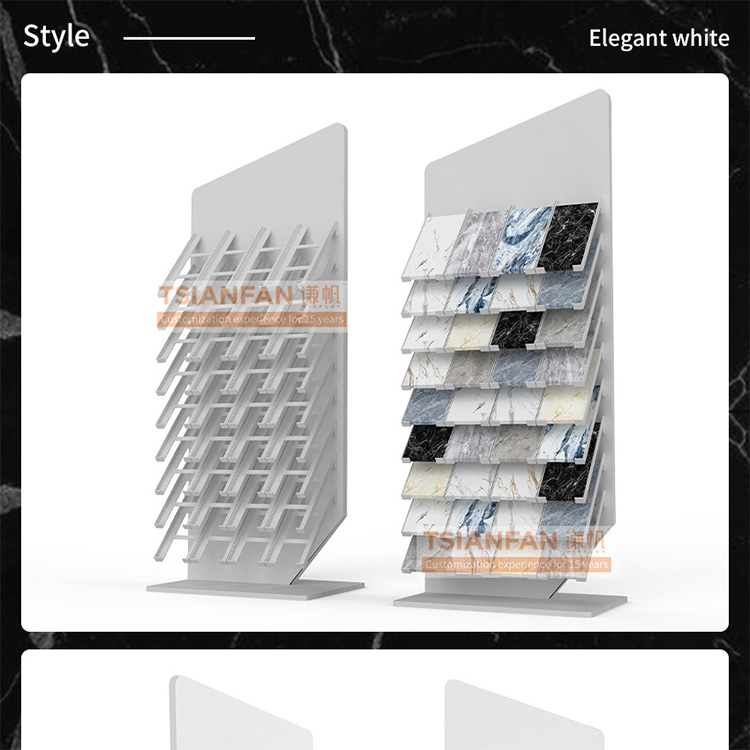 2023 New design marble Quartz-based granite samples tile slate stones display stand display frame