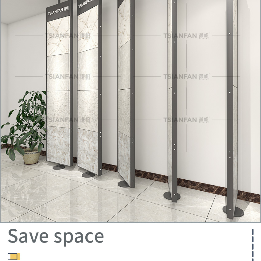 Exhibition hall Granite Quartz stone Plank rotating display rack