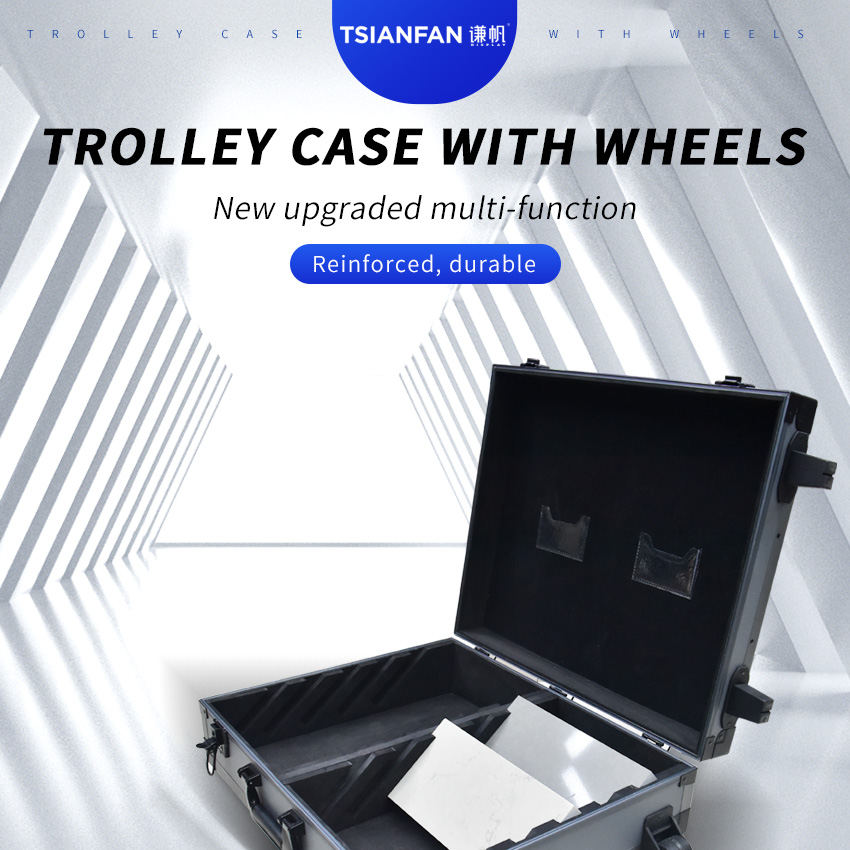 Quartz Slab Tile Display Suitcase With Wheel Stone Sample Case