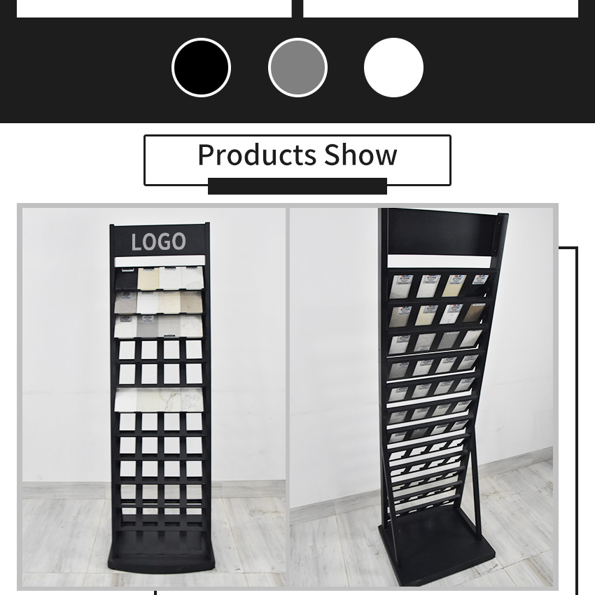 Factory Customized granite tile sample floor stands showing display stand Rack LD023-1