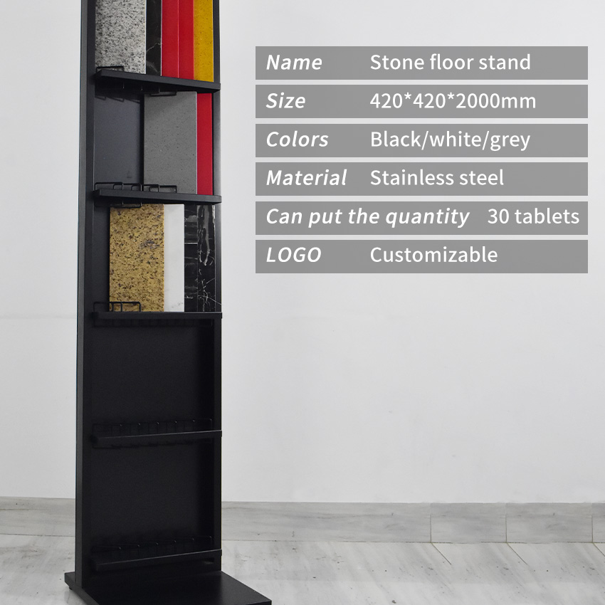 Wholesale Tile Quartz Ceramic Stone Metal Display Floor Standing LD016-5