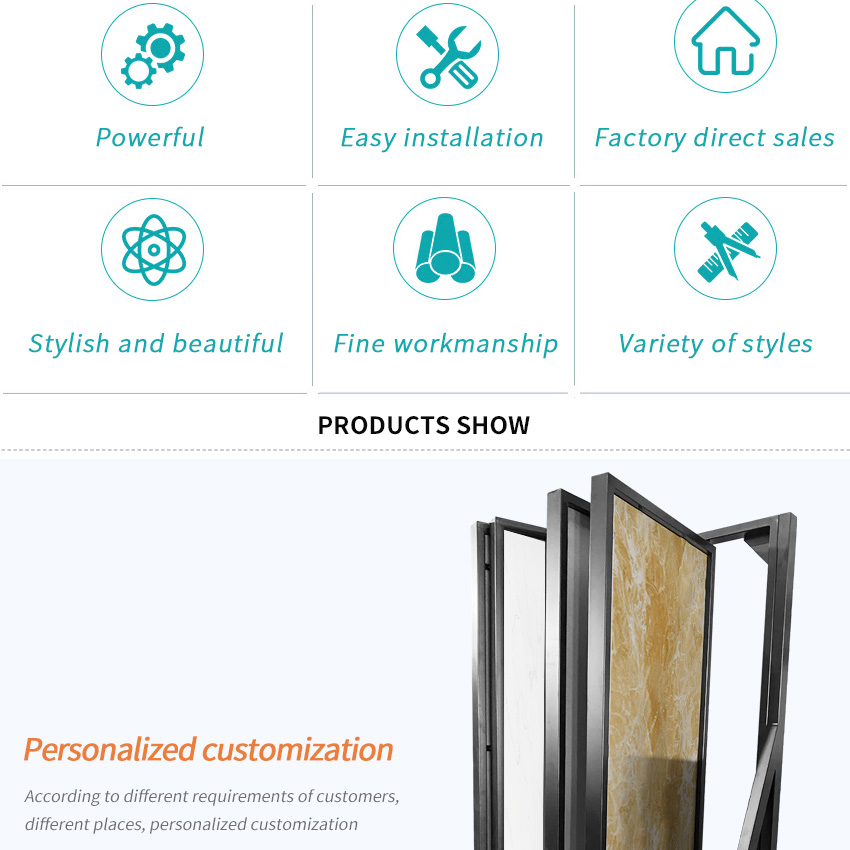 New Arrival Sample Ceramic Tile Wood Floor page turning Display Stand FYF004-1