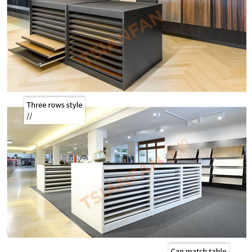 Tile Ceramic Marble Granite Stone Metal Drawer sliding display Cabinet