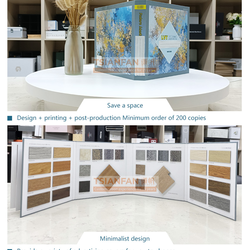 Ceramic tile sample board display book advanced plastic display book