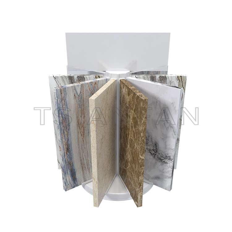 Rotating Display Custom designed artificial Stone Tile Stone sample Stand Desktop Tile rack -SRT328