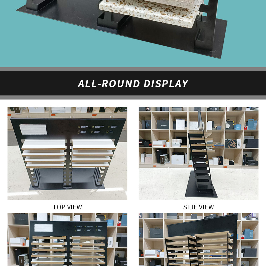 Factory Show Double Sided Marble Quartz Ceramic Countertop Display