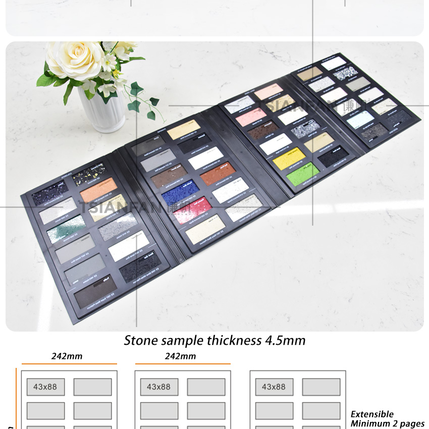 Marble Mosaic Granite Stone Sample Book High Quality Plastic Box