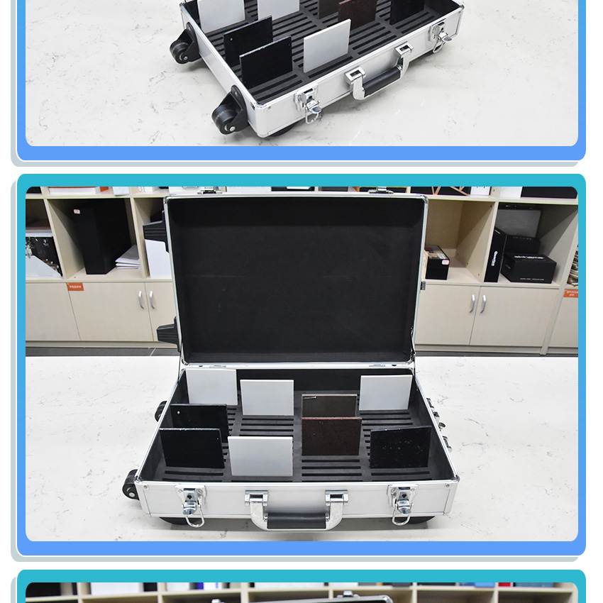 Marble Quartz PackagingTile Display Suitcase Case With Wheel