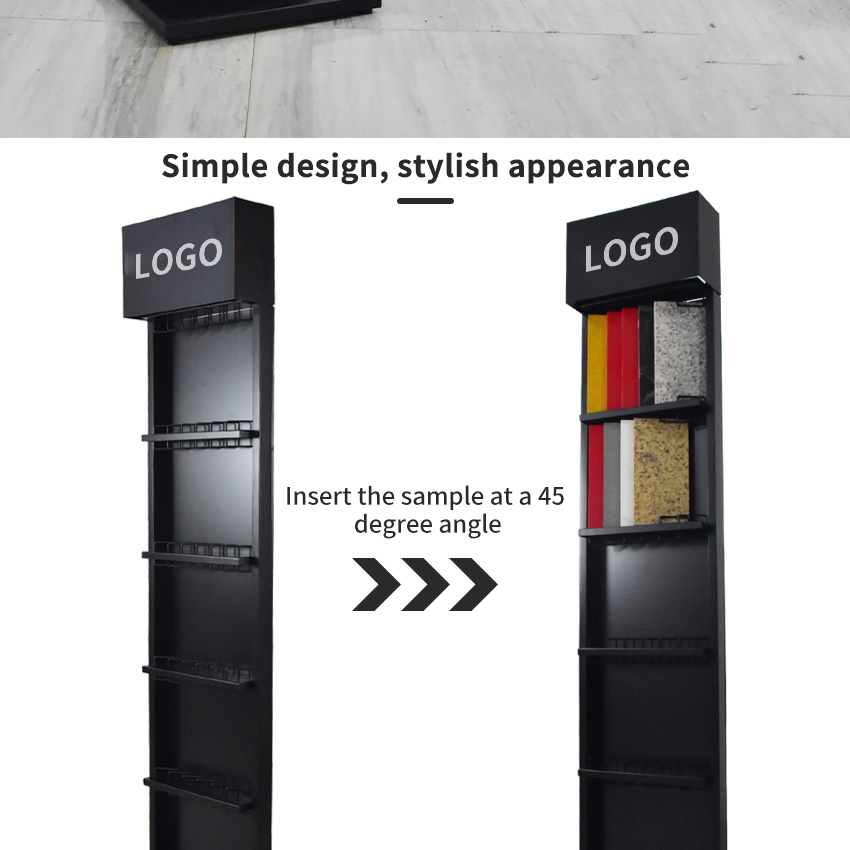 Wholesale Tile Quartz Ceramic Stone Metal Display Floor Standing LD016-5