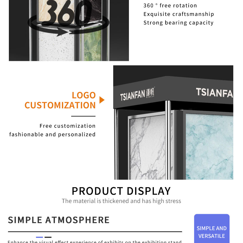 Wholesale rotatable display for quartz stone sample display cabinet-SG1012