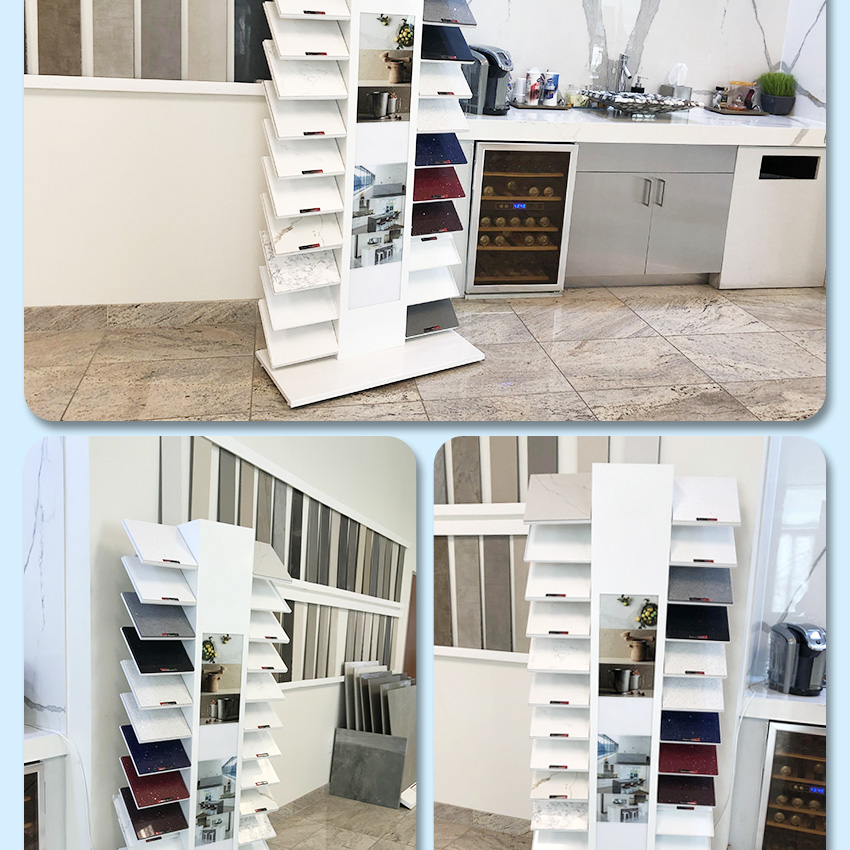 Tile Ceramic Quartz Granite sample stone Standing rack both sides