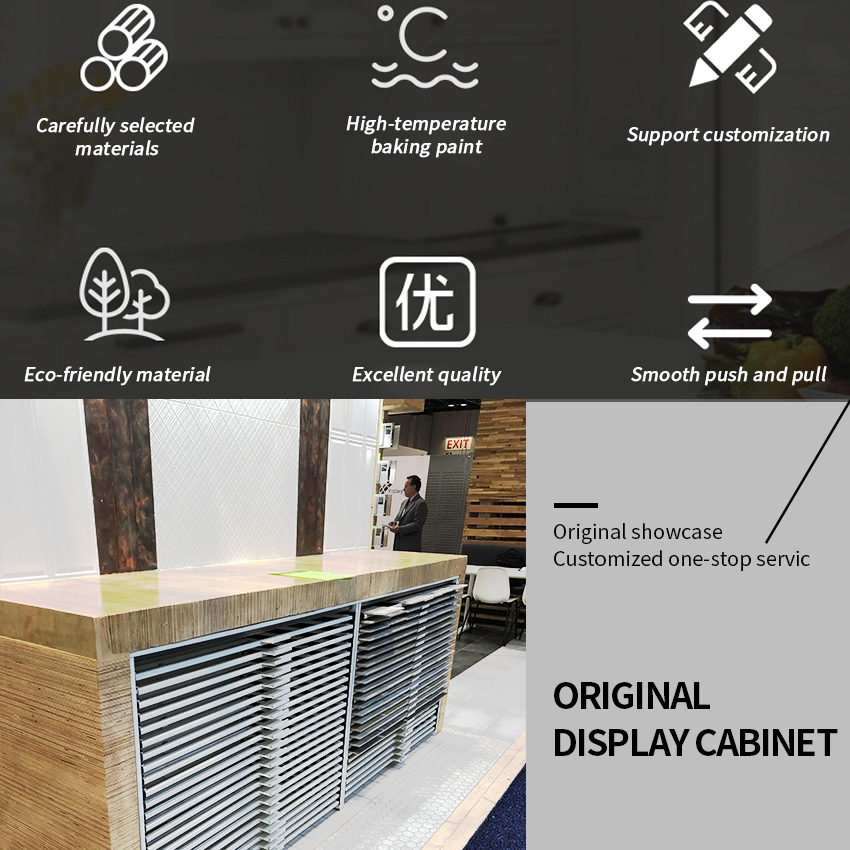 New design ceramic tile floor Quartz Samples Stone display Cabinet