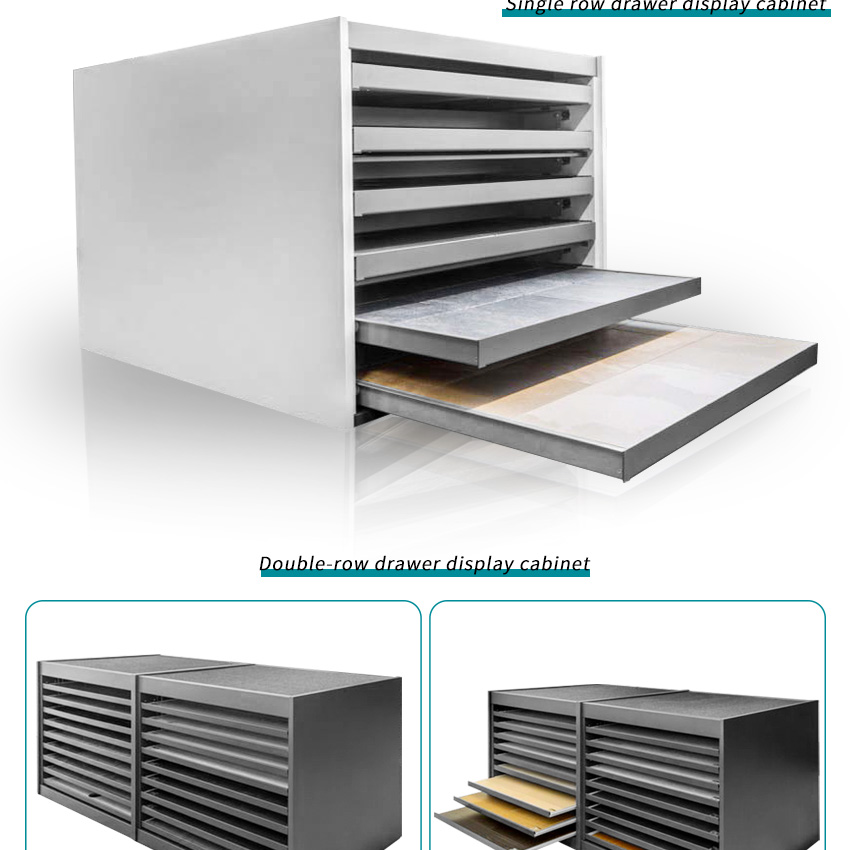 Solid Wood Tile Ceramic Granite Marble display Cabinet Metal Customize rack