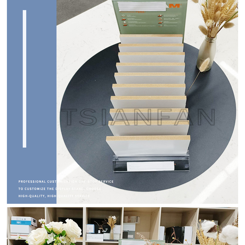 Stone Wooden Mdf Countertop Display For Showroom Tile Marble Sample Tabletop Rack