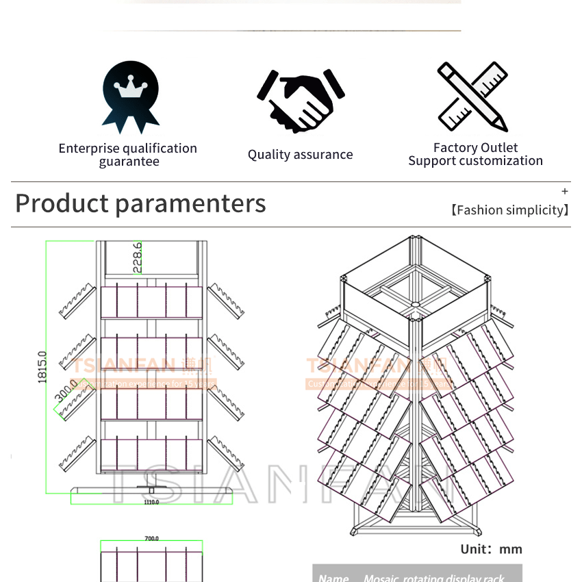 mosaic sample rotating display rack Natural stone Metal ceramic tile board multilayer display frame ML005