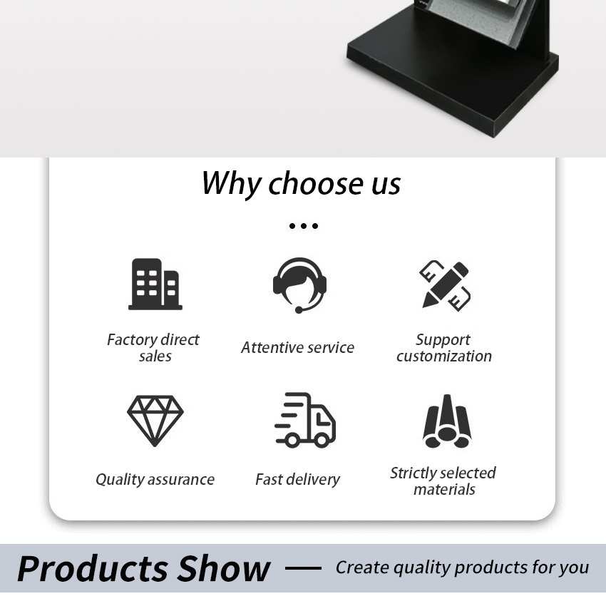 Marble Ceramic Tile Quartz Floor Display Stand Showroom Steel Stone