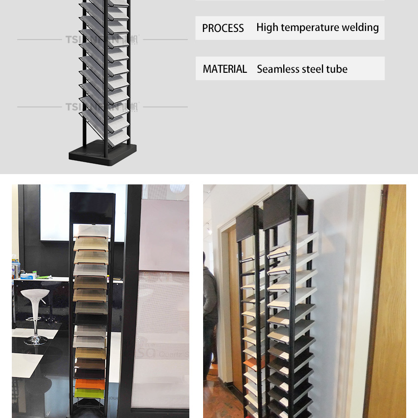 Tower Steel Ceramic Marble Granite Quartz Tile Floor stand Display Rack SRL004