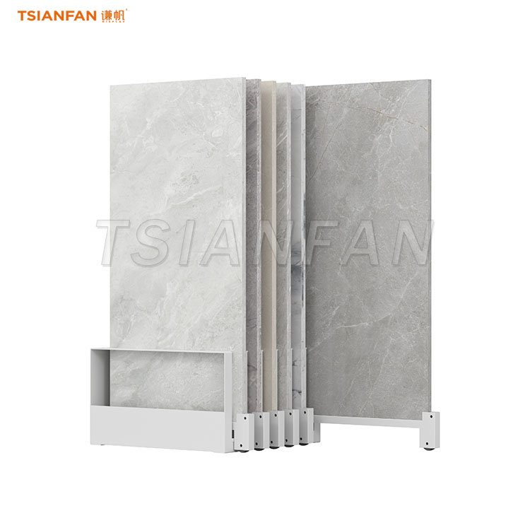 stone displays in showroom