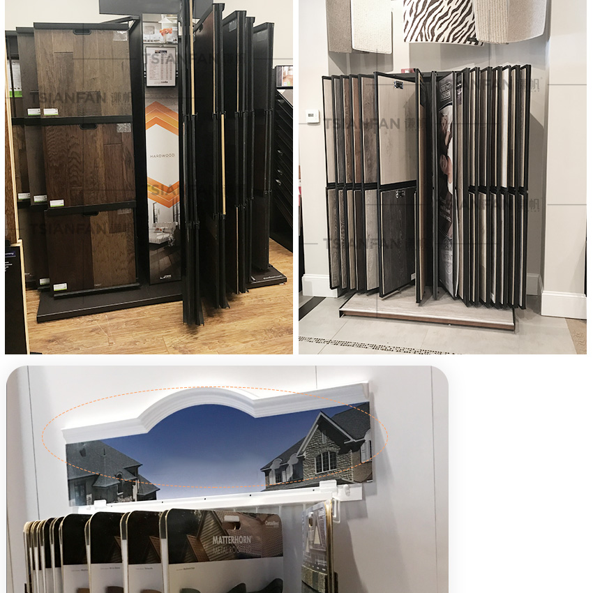 High Quality Marble Granite Quartz Tile Sample Stone page turning Display Racks