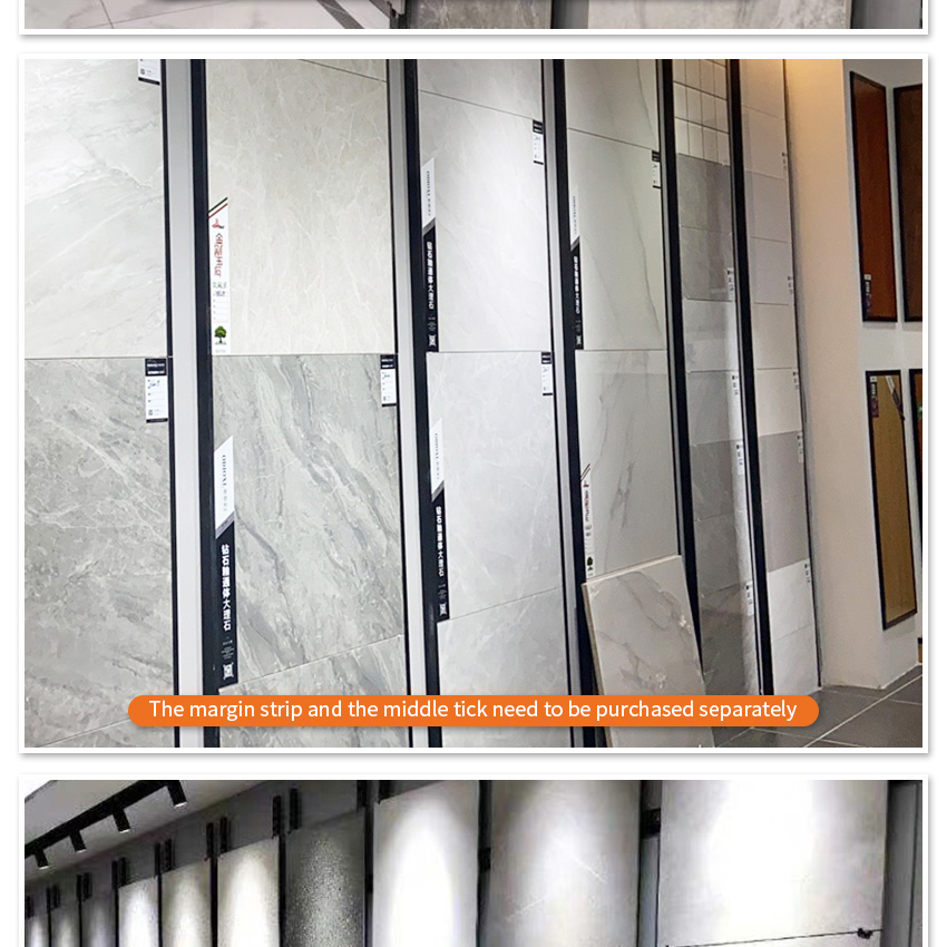 Tile stone board hanging display rack punching tube wall 