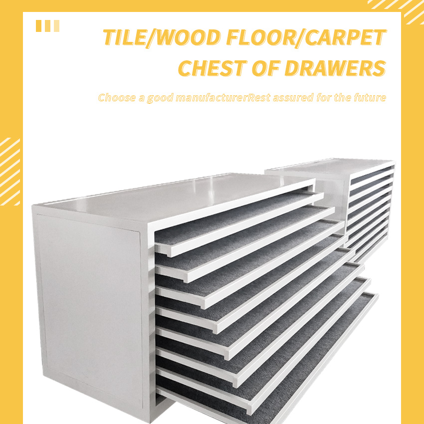 Sliding Display Drawer Tile Quartz Granite Marble Sample Cabinet Stand