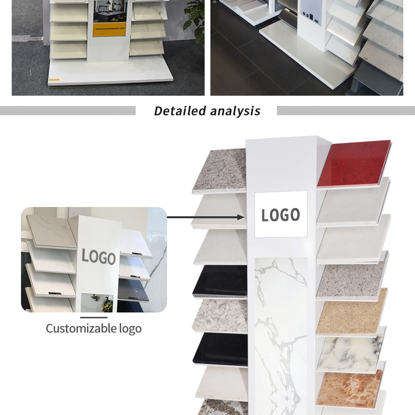 Factory Show Waterfall Sample tile Marble Quartz Display Rack SR088