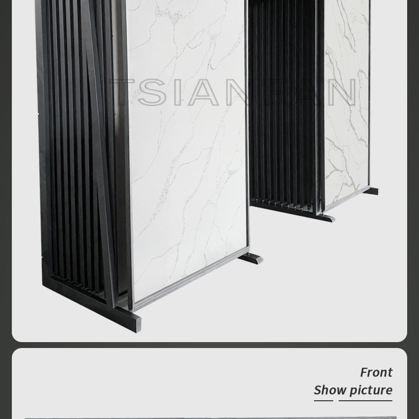 Hanging Sliding Tile Wood Granite Marble Sample Push Pull Display Stand TL005-4