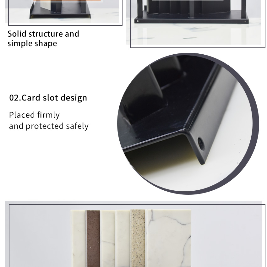 Tile sample countertop porcelain socket display frame